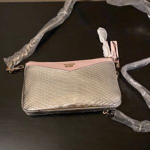 Victoria’s Secret Silver/Pink Clutch/Crossbody NWT